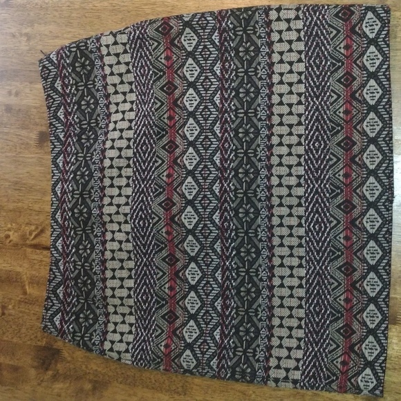 J Jill Cotton Blend Abstract print Midi Skirt M - Picture 3 of 6